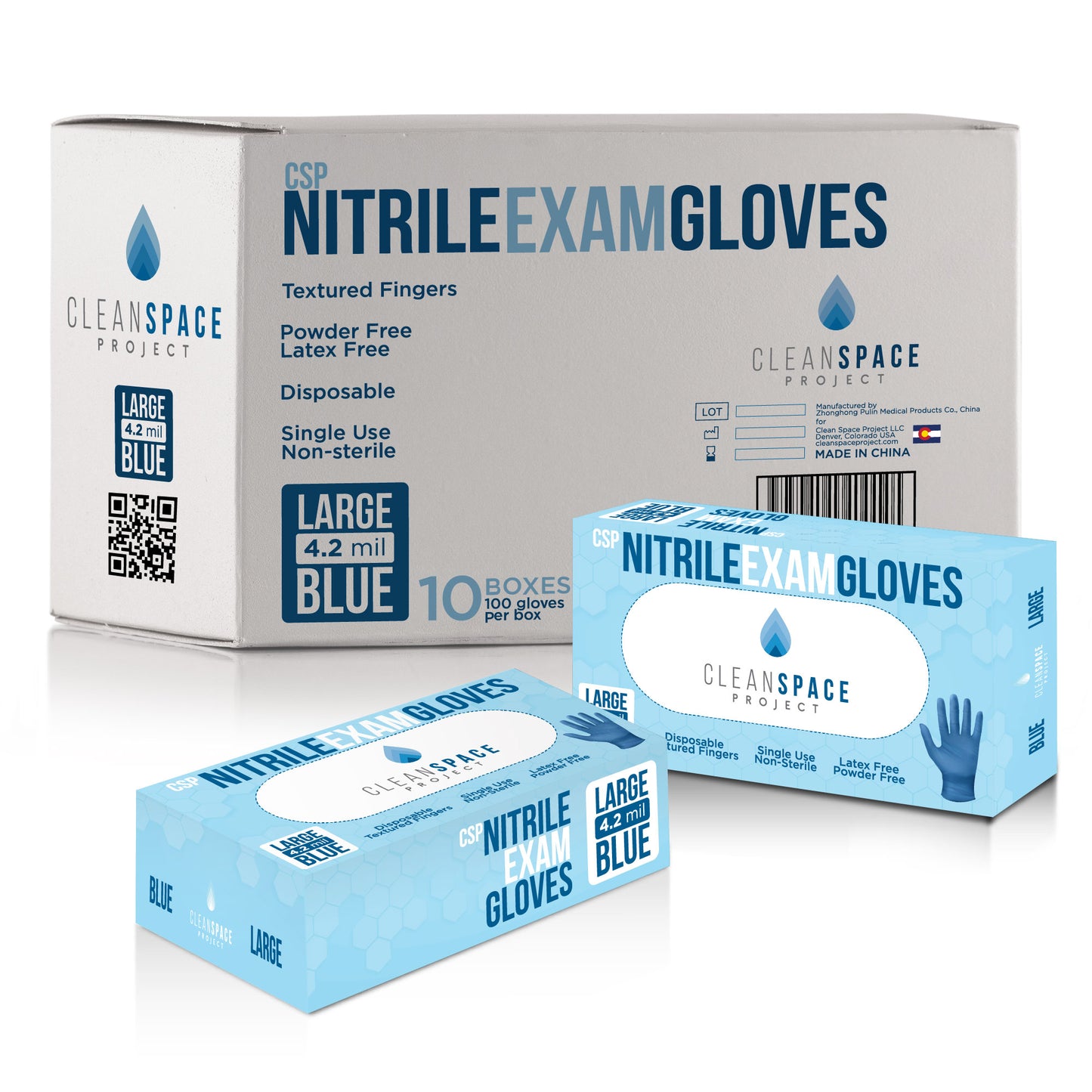CSP 4.2 mil Blue Nitrile Gloves