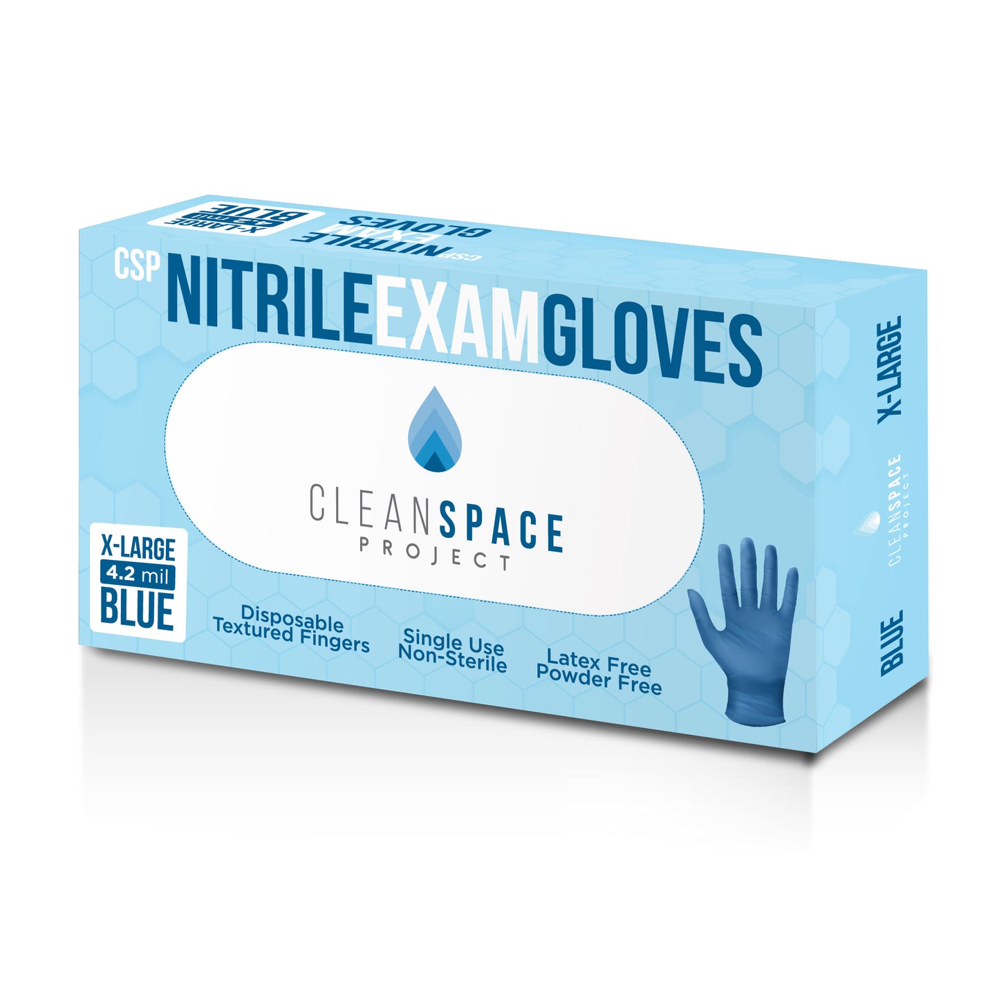 CSP 4.2 mil Blue Nitrile Gloves